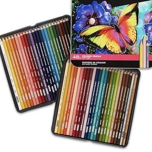 Colored Pencils, Soft Core, Assorted Colors, 48 Count - Durable, Vibrant, NEW
